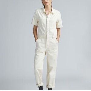 Everlane The Supersoft Jean Coverall Bone Size 10